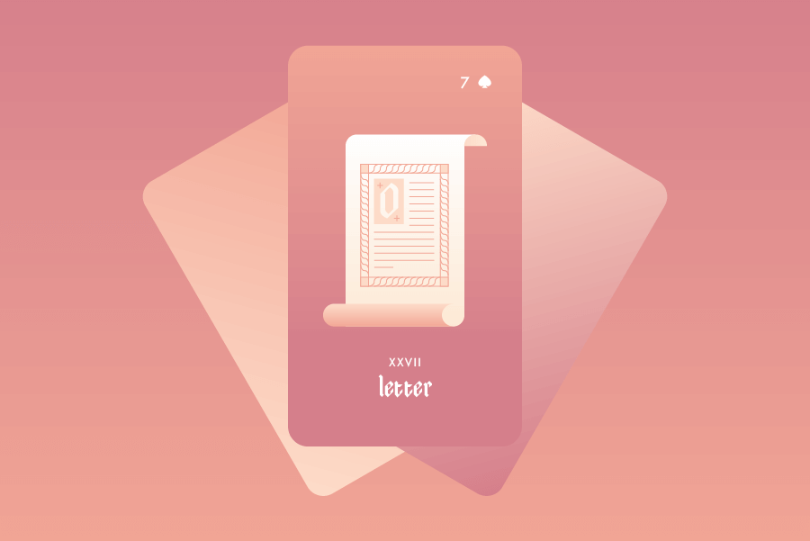 The Letter Lenormand Card Meaning and Combinations Labyrinthos