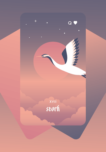 The Stork Lenormand Card Meaning and Combinations