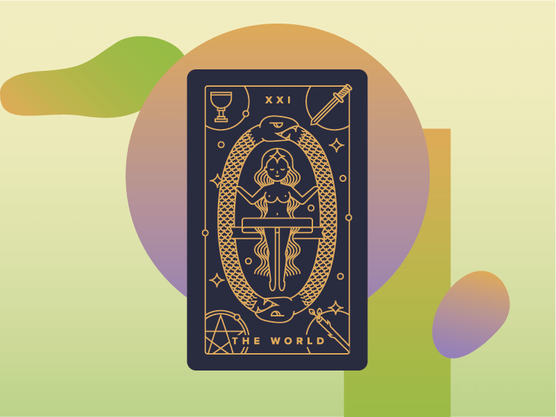 The World Meaning Major Arcana Tarot Card
