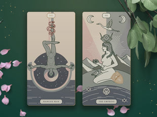 Tarot Birth Card Combination Meanings: The Hanged Man & the Empress