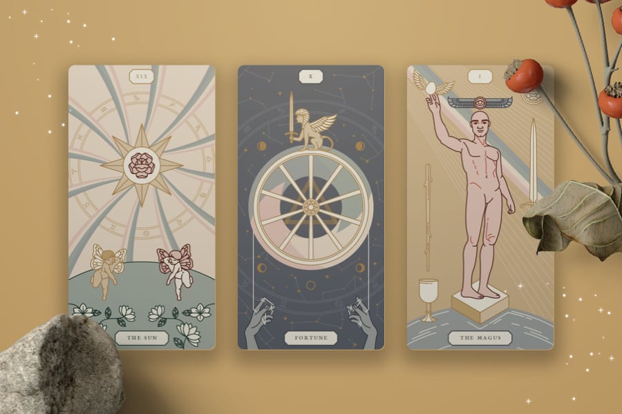 Tarot Birth Card Combination Meanings: The Sun, The Wheel & The Magici ...