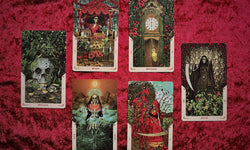 Santa Muerte Tarot - Various sample of cards from deck
