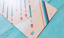 Seventh Sphere Rider Waite Smith Tarot Deck - Holographic blue details on front of cards