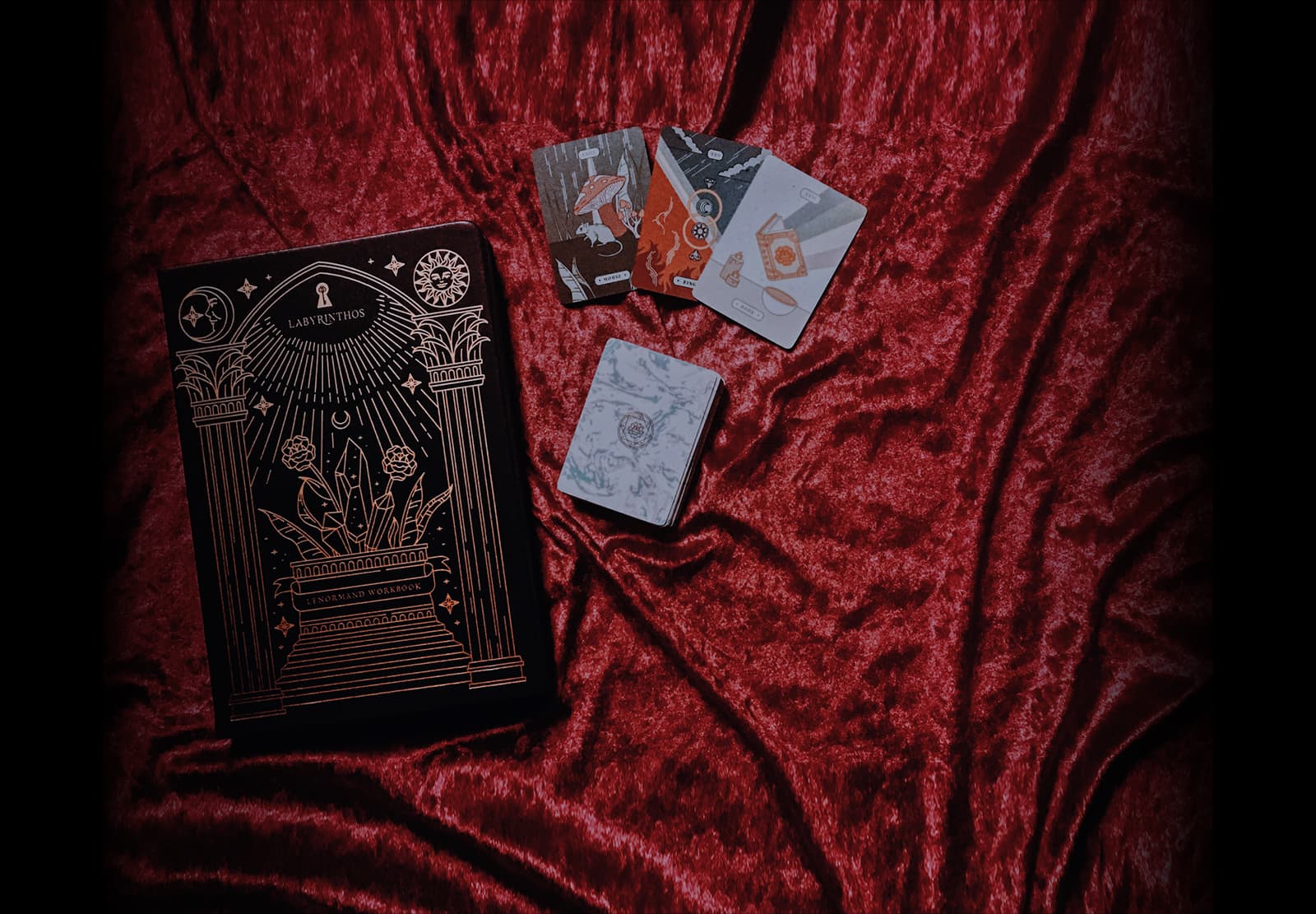 Unlock everyday wisdom with Lenormand. This lenormand workbook guides you to  mastery through simple, easy to understand prompts. Learn about each of the 36 classic cards, and practice creating pairs, building up to more complex readings.